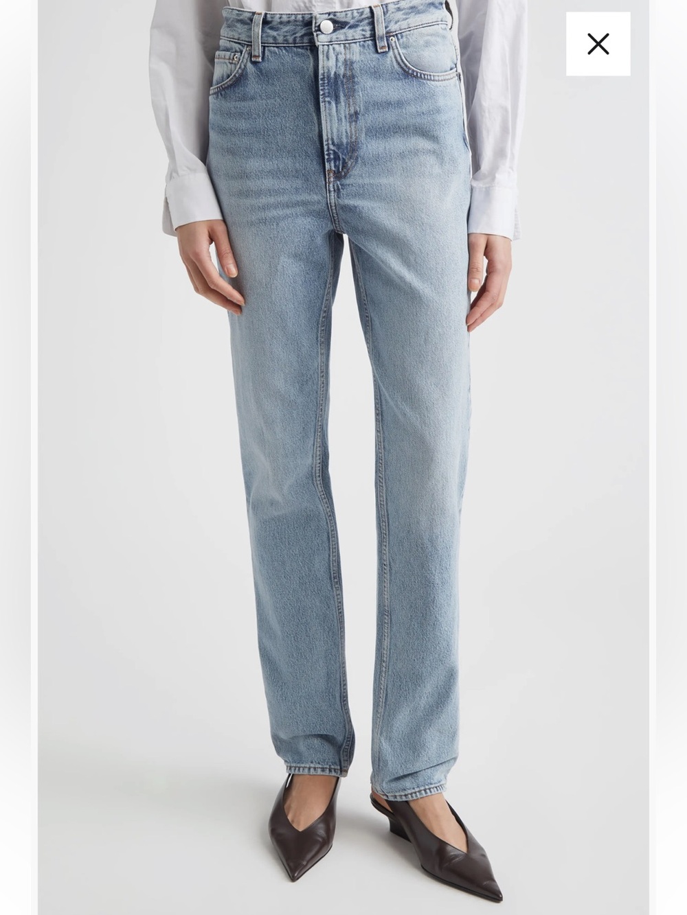 TOTEME High Waist Organic Cotton Slim Leg Jeans NWT